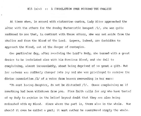 Excerpt from Alice the Leper