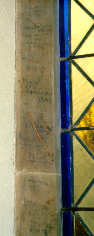 Some of the names along the side of this window are nearly a century old!