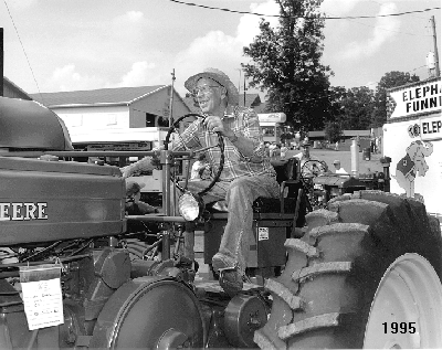 Farmer on tractor