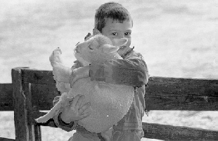 Jeremy holding a lamb