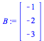 array( 1 .. 3, 1 .. 1, [( 2, 1 ) = -2, ( 1, 1 ) = -1, ( 3, 1 ) = -3 ] )