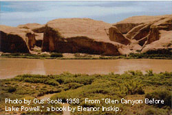 Photo by Gus Scott, 1958.  The Colorado River through Glen Canyon Before Lake Powell; Historic Photo Journal