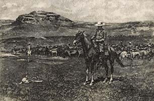 The Round Up by Frederic Remington